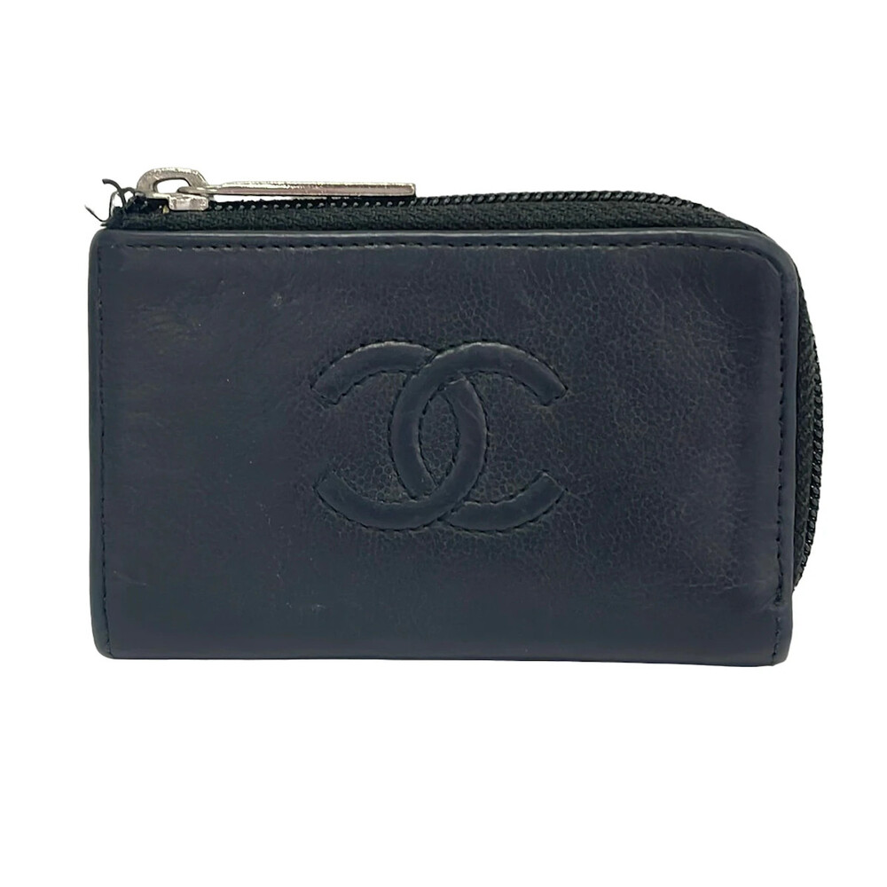 Chanel Black Calfskin Coin Case #324984C58B